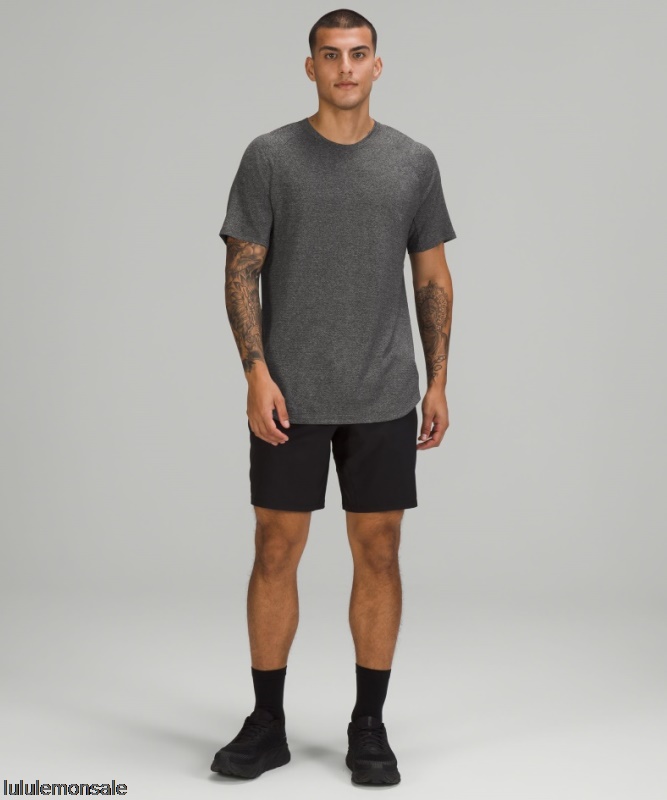 Lululemon Deutschland DELULU812 | Schwarzes Drysense Trainings-kurzarmshirt